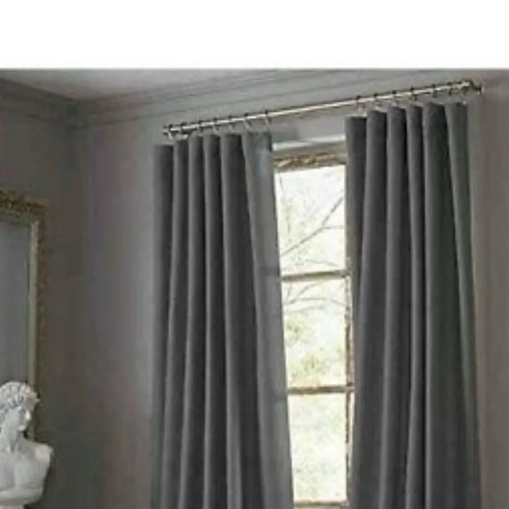 2 Valeron Curtains BRAND NEW - Blue/Gray 95” Gromet - BRAND NEW Curtains